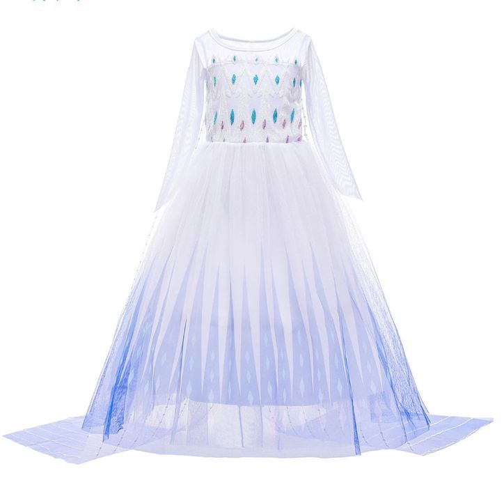 Рокля на ЕЛЗА от FROZEN с два подаръка: светещ ластик и корона