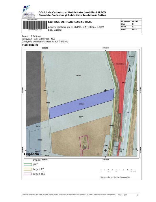 Teren intravilan Glina, Ilfov