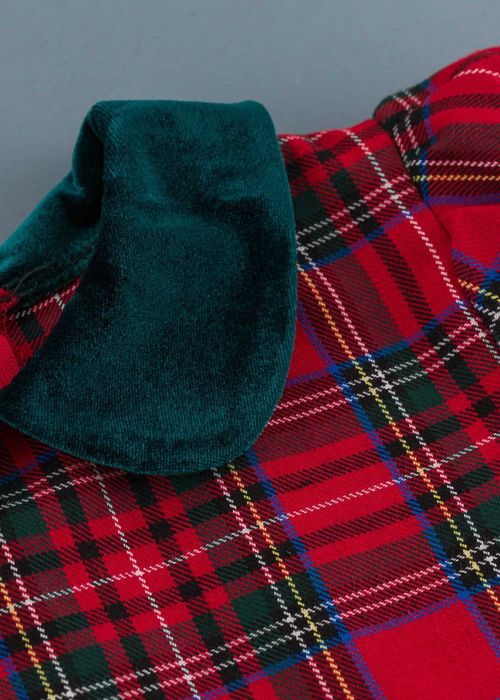 Детска карирана рокля, Червен Цвят