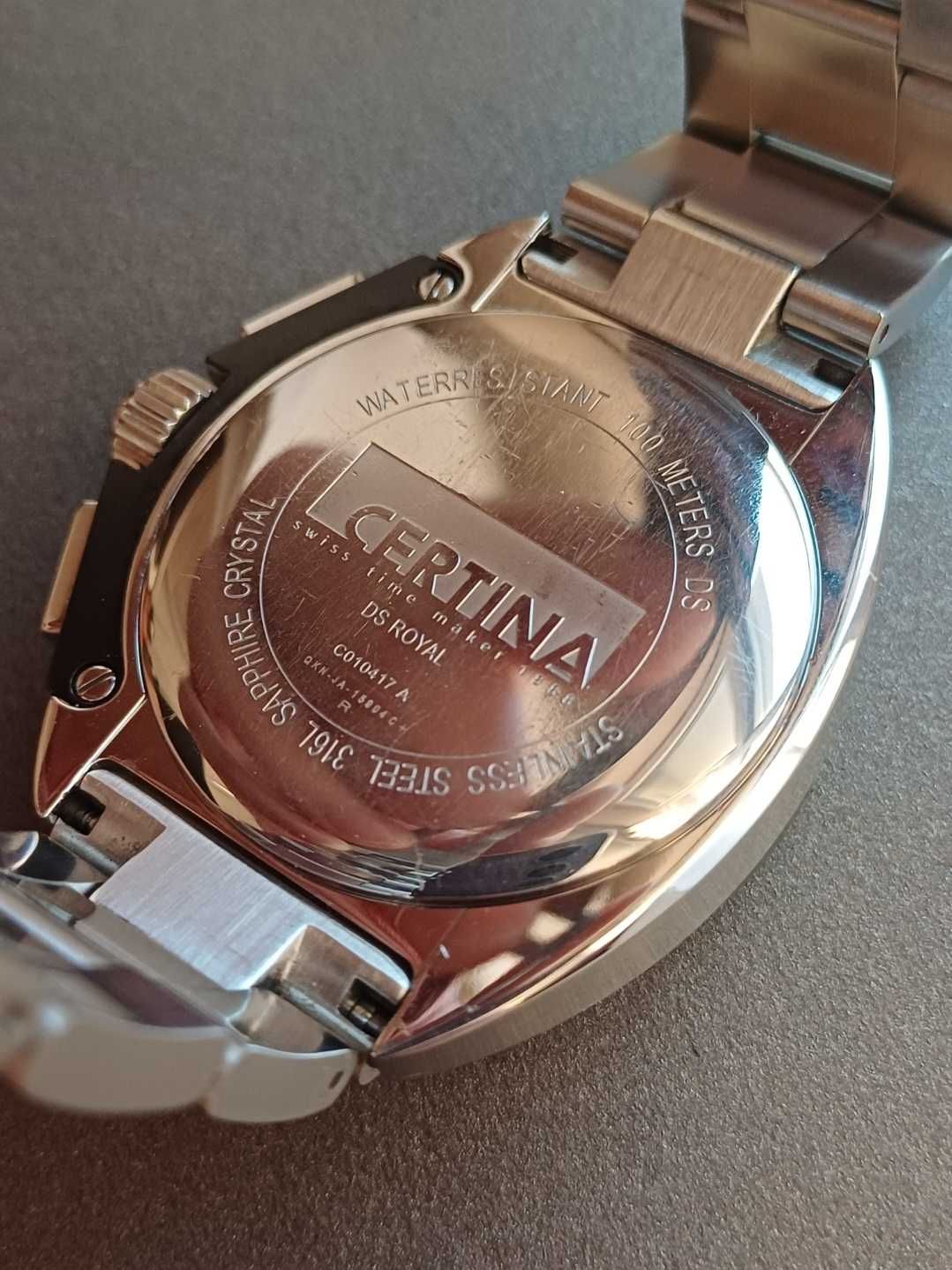 Швейцарски часовник Certina DS Royal, сапфир, пълен комплект