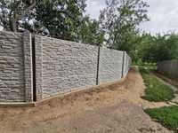 Gard beton, montaj placi și stâlpi