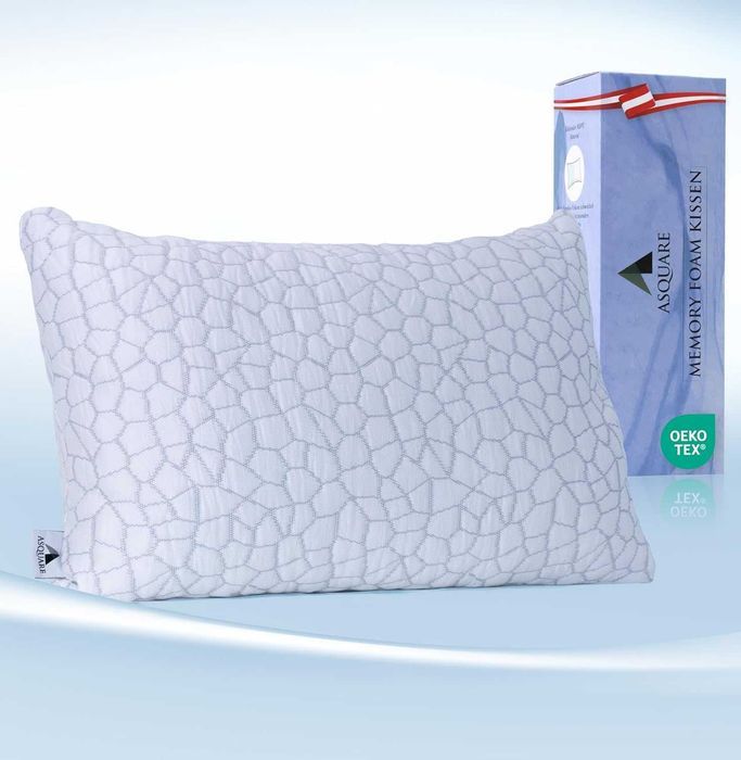 Perna ortopedica Asquare, spuma memory, anti sforait, ergonomica