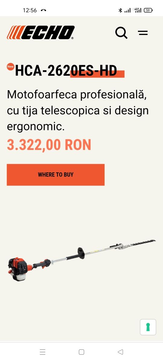 Suflanta foarfeca gard viu Echo