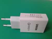 Зарядное блок USB вилка смарт Qualcom быстрая зарядка планшет телефон