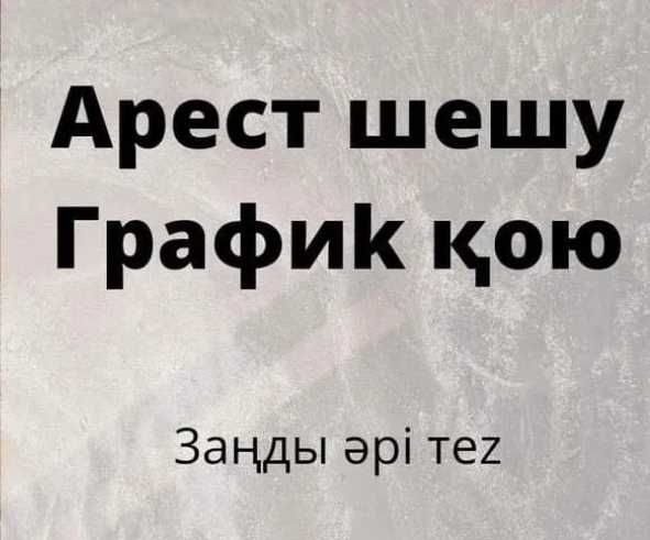 Арест шешемін 3000тг-арест саны 3 шт коп болса(Банк,МФО,займ), график