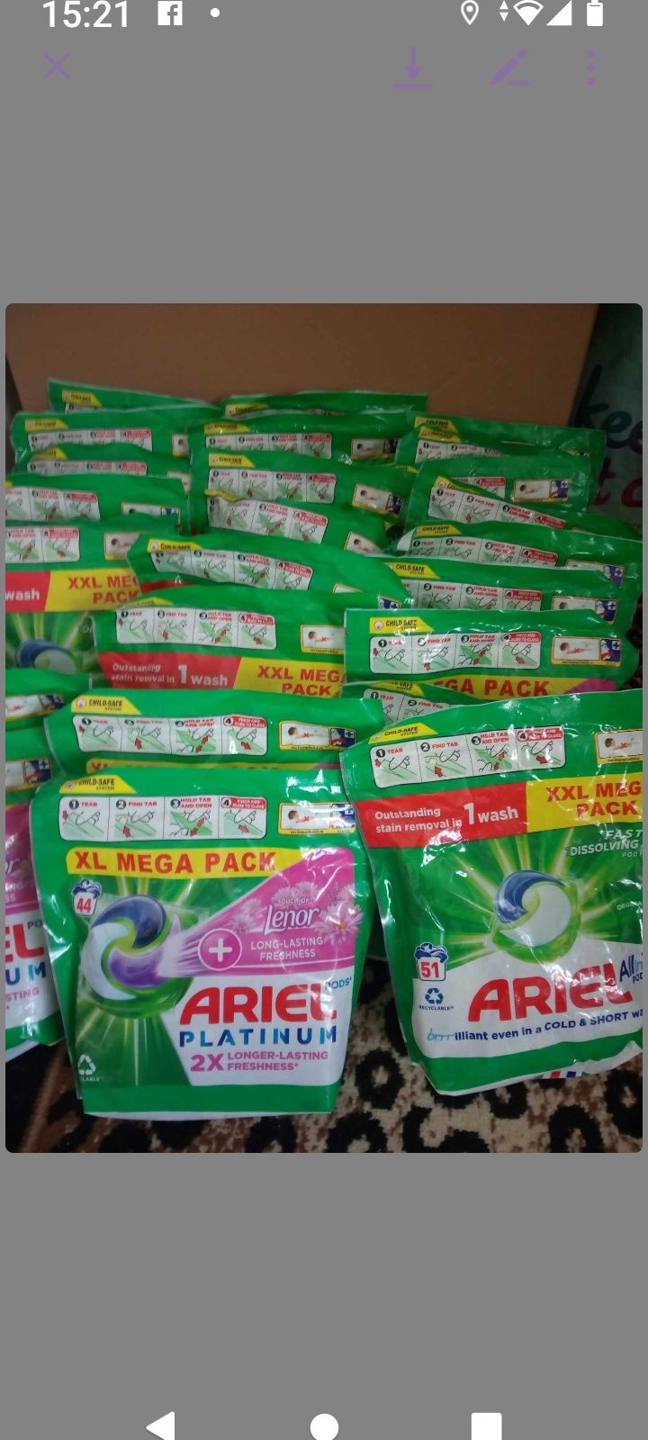 Detergent Ariel capsule