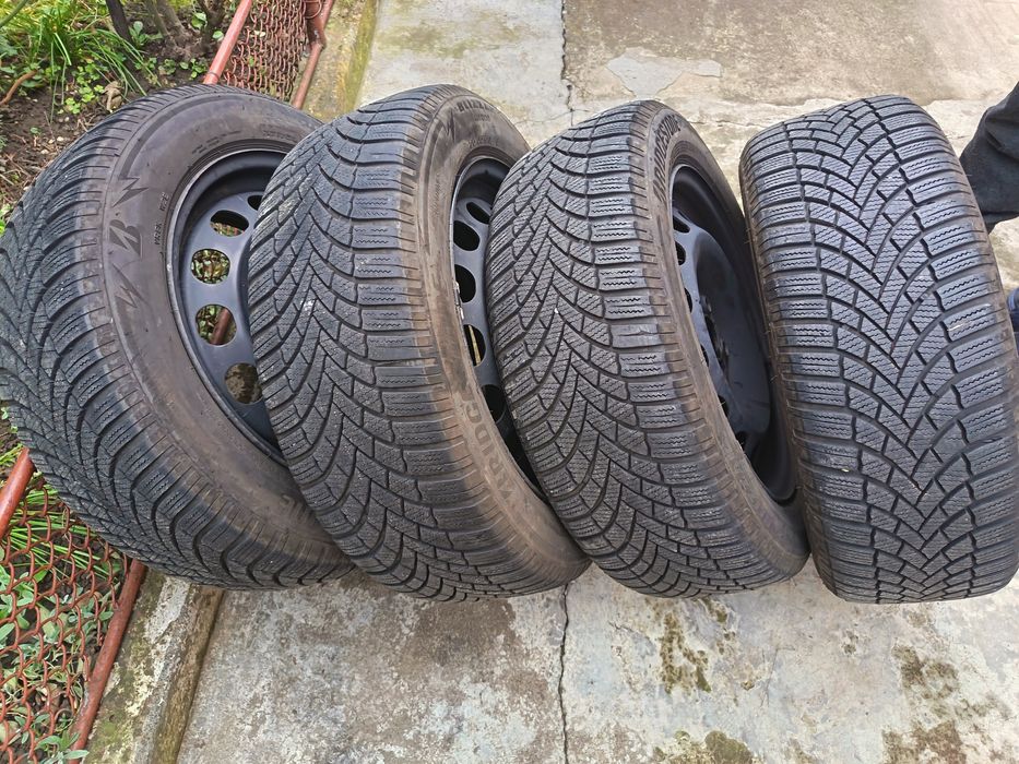 Jante tabla 5x112/r16 + anvelope iarna Bridgestone