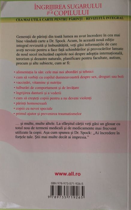 Enciclopedia medicala a sugarului si copilul mic