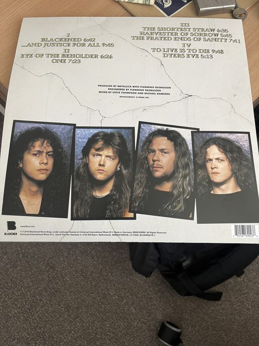 Vinyl Metallica And justice for all