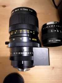 Canon 11-70mm f1.4 C mount Pentax 50mm f1.4 MFT Blackmagic