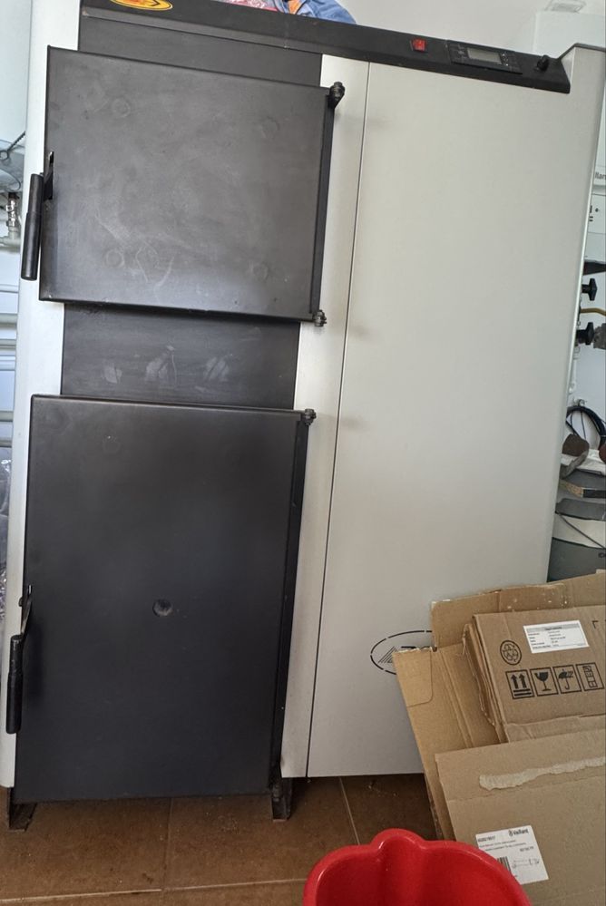 Centrala (cazan) ptr incalzire peleti si lemne, ABC, otel, 40kw