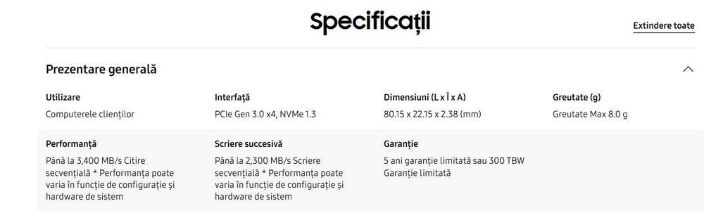 Vandut SSD M.2 Samsung 970 EVO Plus 2TB folosit