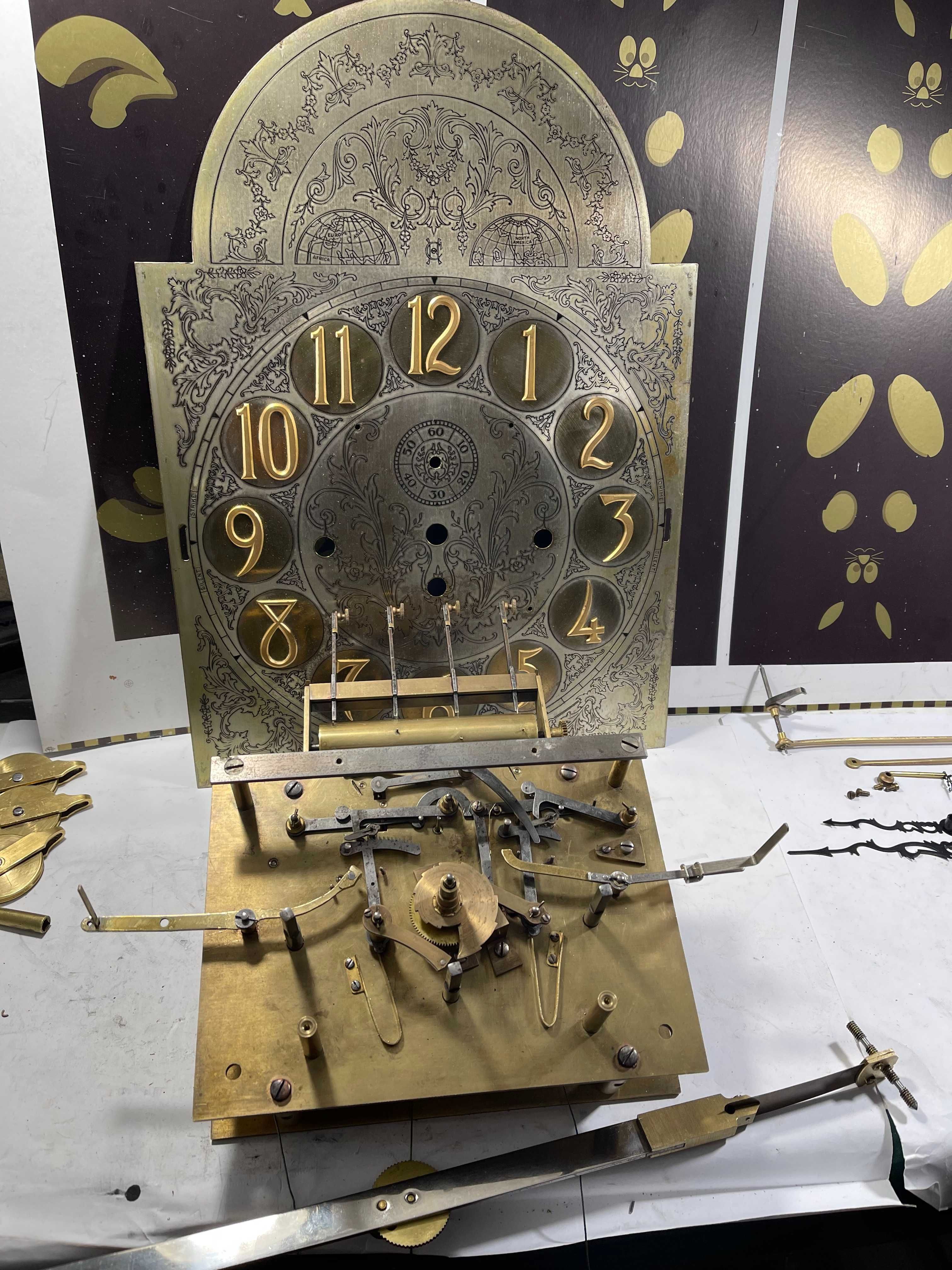 ceas ,pendula de podea,cu tuburi de sunet,marca HERSCHEDE,an 1919
