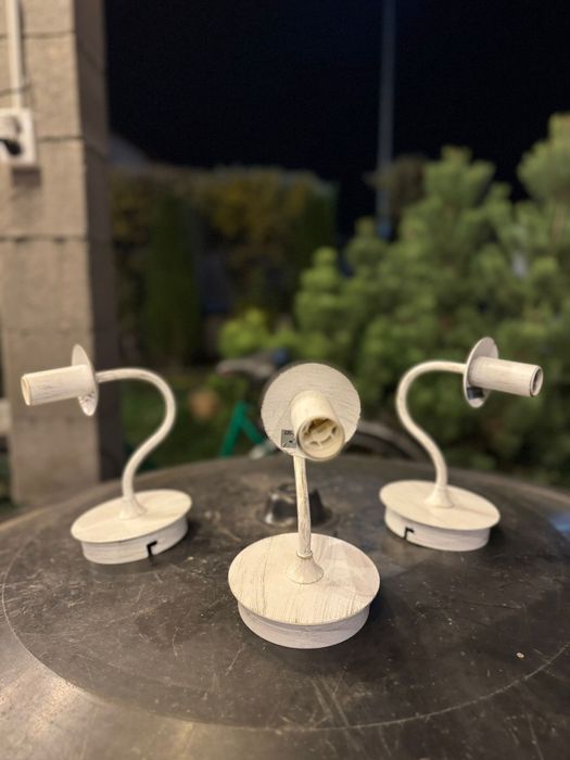 Candelabru metal imitatie lemn+aplicere perete