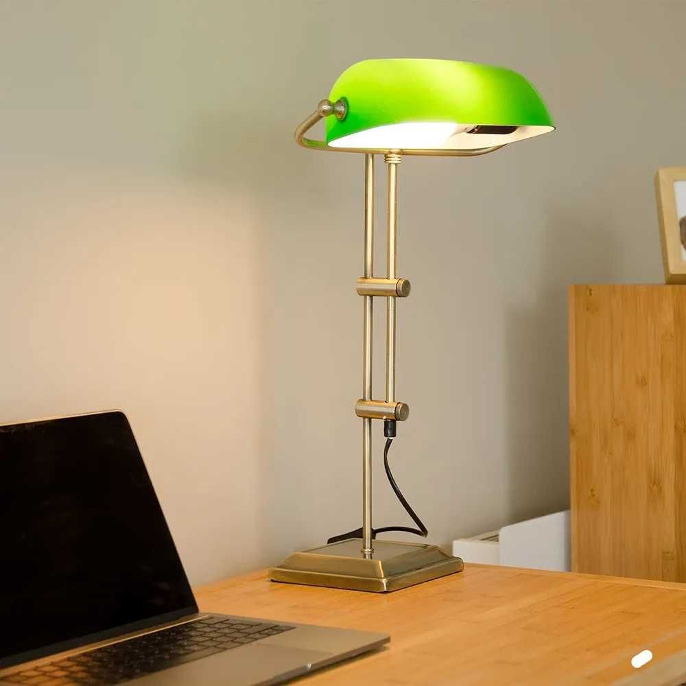 Елегантна лампа за четене с абажур, банкерска лампа