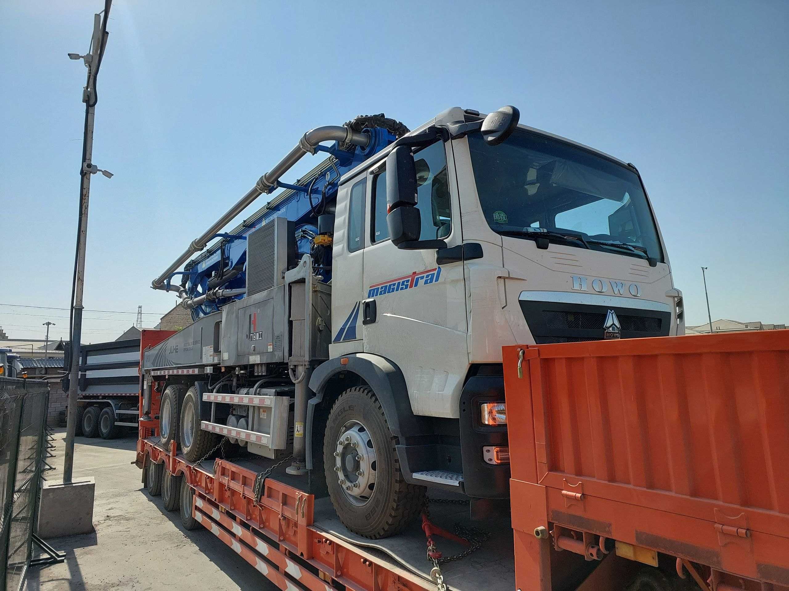 Автобетононасос марки JIUHE JH38 на шасси HOWO TX, SITRAK, FAW 38 метр