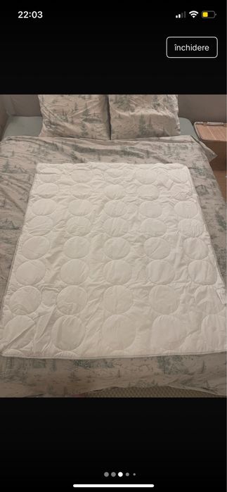 Plapuma si perna cu lenjerie pentru ele de la ikea