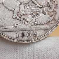 Moneda de argint 1902 King Edward VII