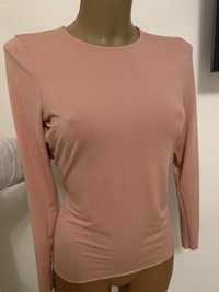 Bluză Zara roz pe corp
