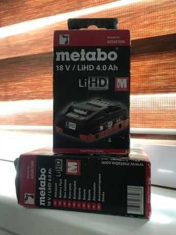 Acumulator METABO 18V LiHD 4.0 Ah si 8AH nou. Original. SIGILAT