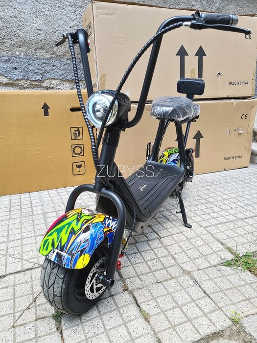 Scuter Electric Harley Mini 800W 40kmh 10Ah 48V Model Nou