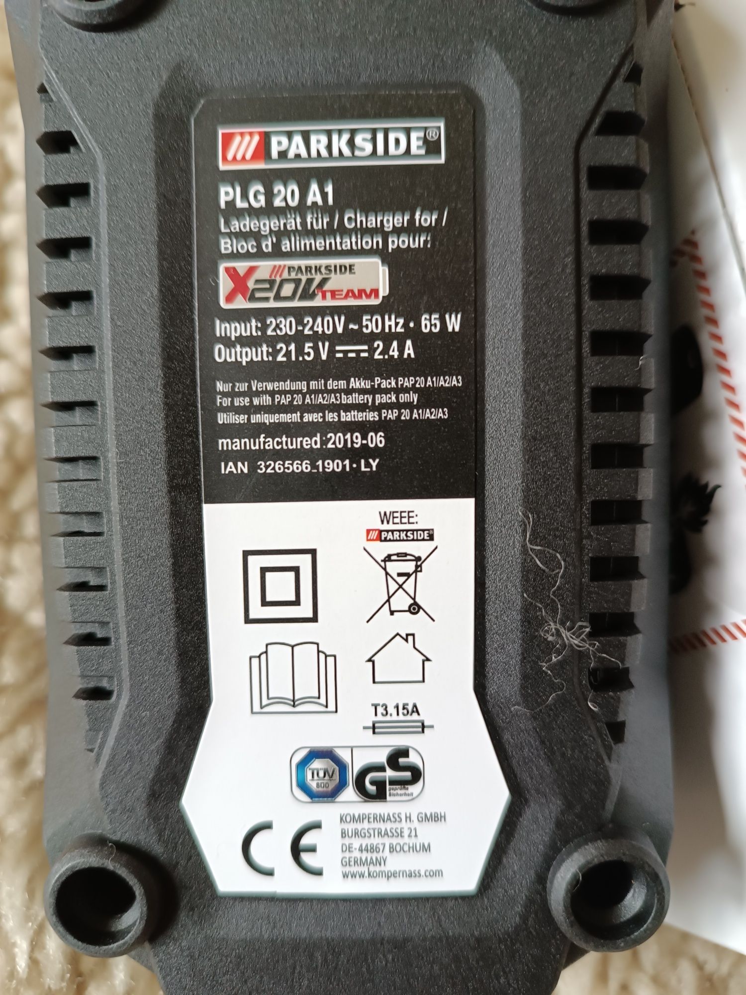 20V-2 Ah - X TEAM Батерия и зарядно Parkside/Парксайд