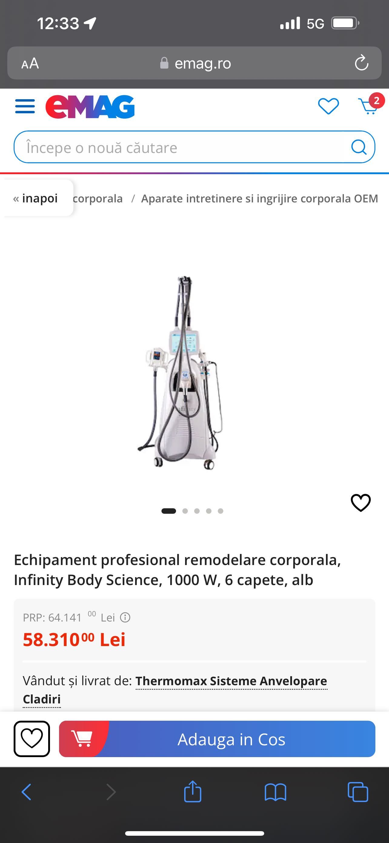 Aparat remodelare corporală Infinity Body Science 1000W 6 capete