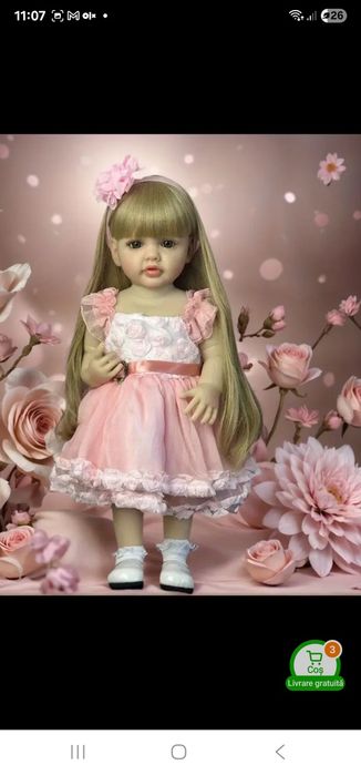 Papusa reborn 60 cm