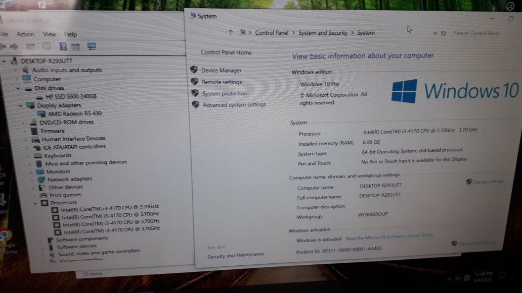 Calculator unitate scoala Intel i3 gen4 8gb ram ssd video R5 430 1g d5