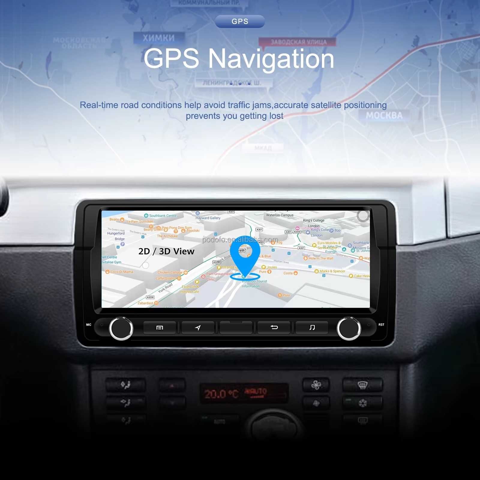 Мултимедия за BMW E46 3 Двоен дин 8.8" Навигация, плеър, екран Android