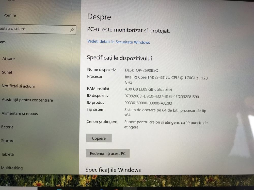 tableta leptop Microsoft surface pro  i5 ssd 128gb 4gb ram windows 10