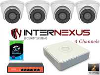 4Ch IP 2 Mpx Система за Видеонаблюдение с 4-и Куполни Камери