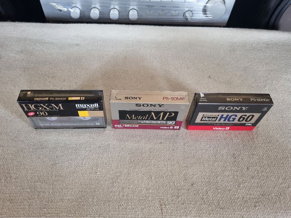 Pachet 3 Casete Video 8 mm Metal. Noi. Sigilate.