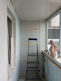 Ремонт балконов обшивка пвх панелями  утепление пеноплексом