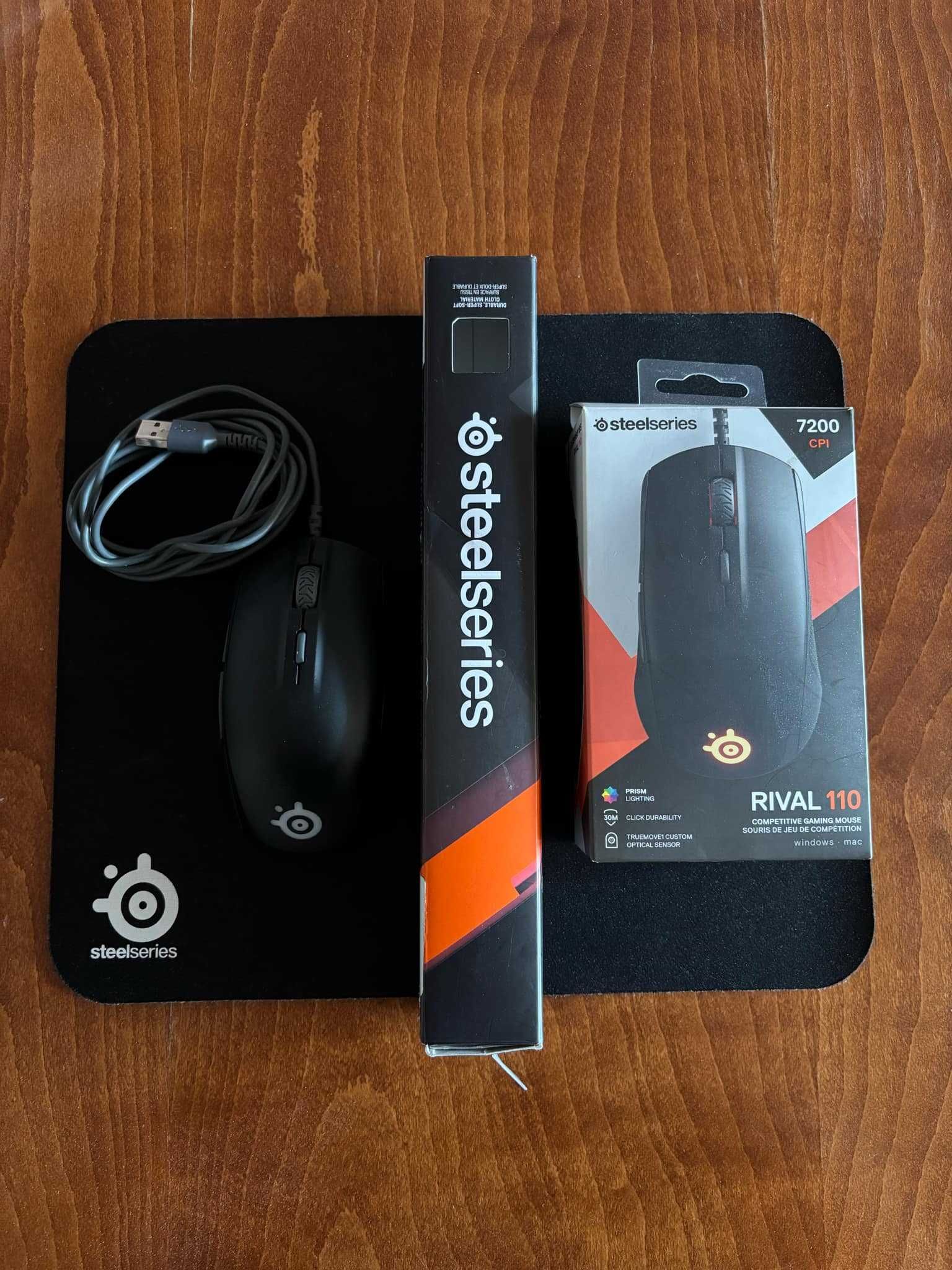 Steelseries Rival 110 + Steelseries QCK Mousepad