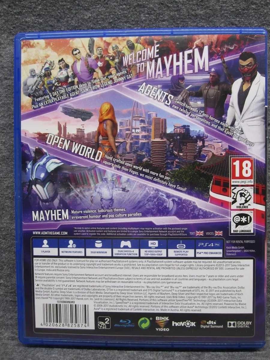 Agents Of Mayhem Playstation 4 ps4
