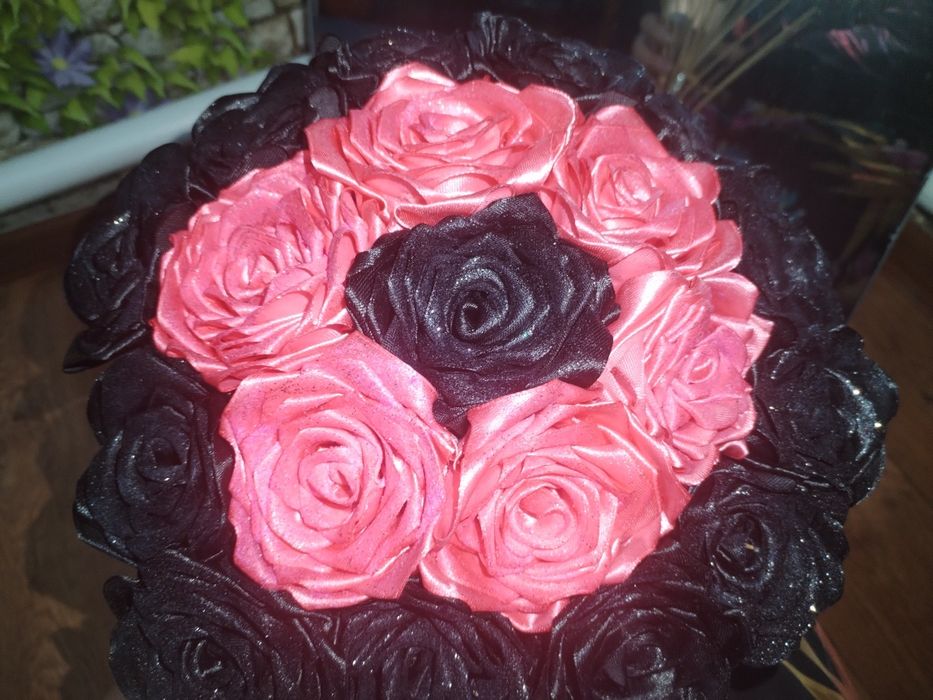 Букеты из атласных лент на заказ