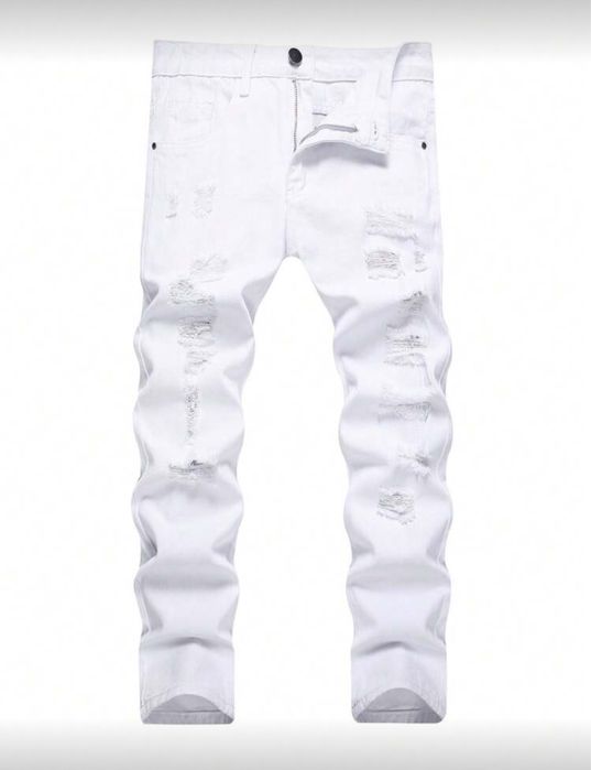 Blugi albi marimea XL