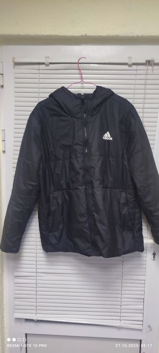 Мъжко яке Adidas с качулка – оригинал, черно