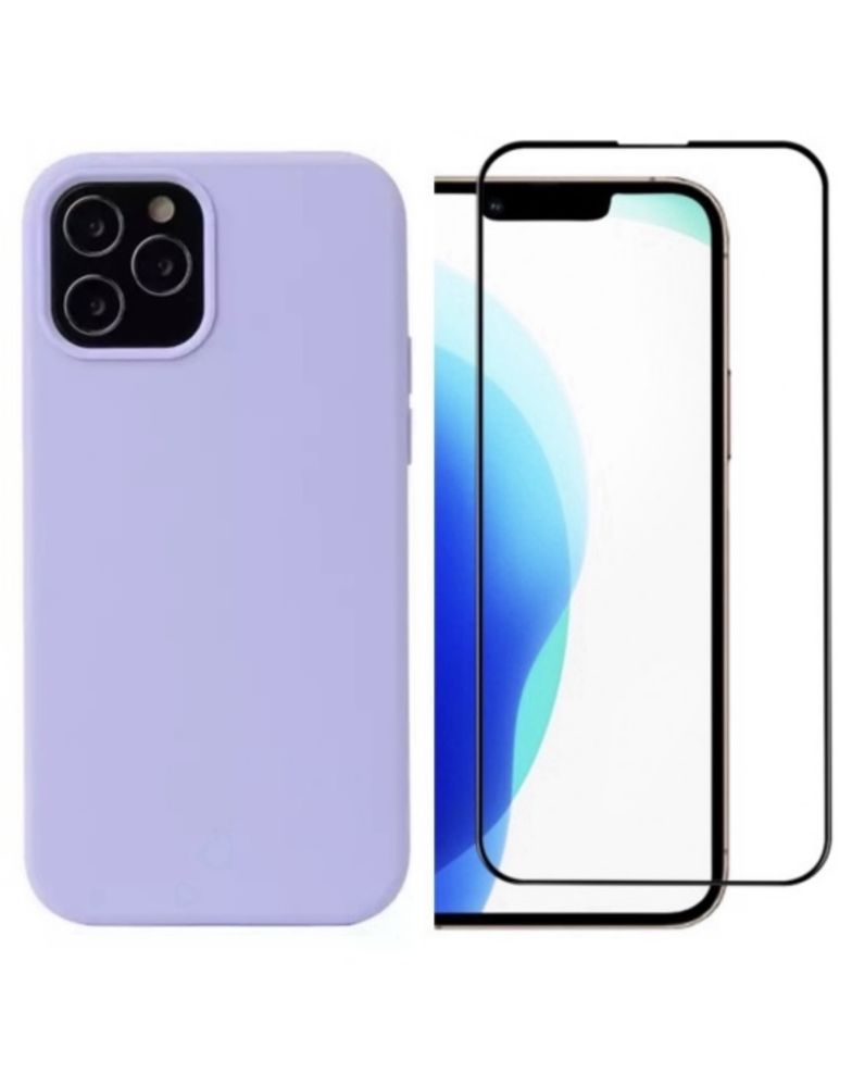 Iphone 11 12 13 PRO MAX Husa Slim Fine Case Silicon + Folie Sticla 9D
