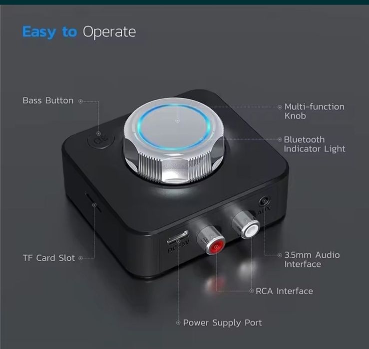 Receptor Bluetooth cu sunet 3D Hi-Fi pentru muzică de calitate