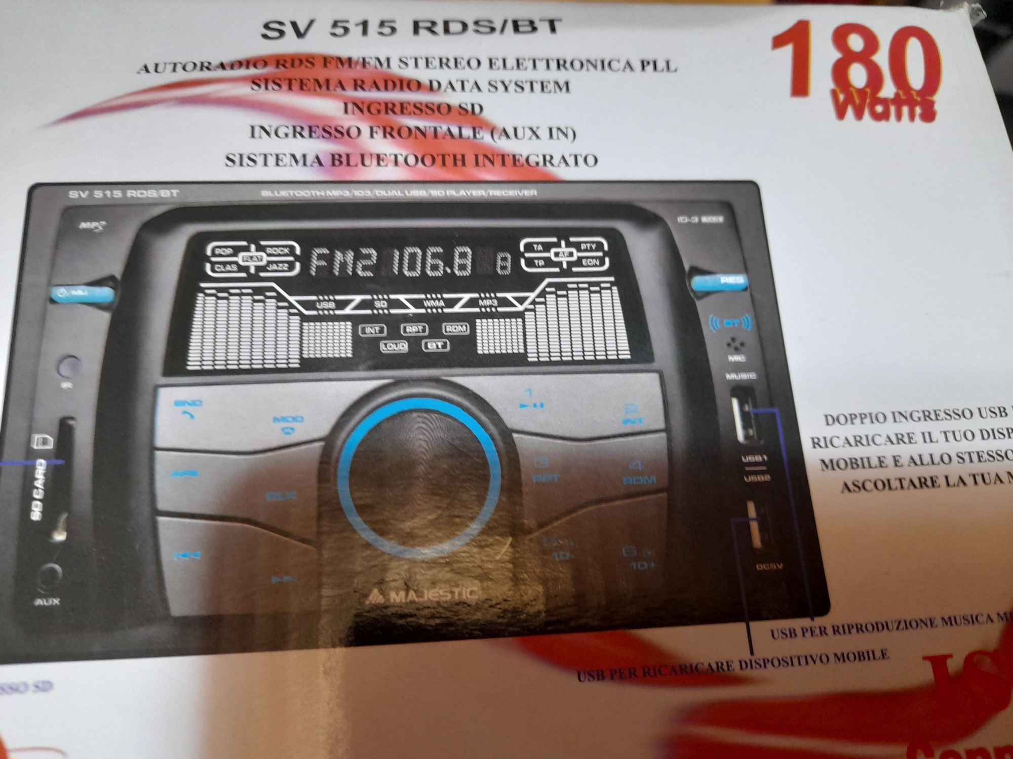 Mp3 auto 2 din cu usbeuri,card,radio,bluetooth model nou