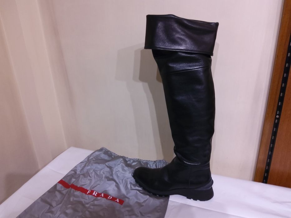 Продам сапоги-ботфорты, бренд PRADA, размер 39, оригинал, новые