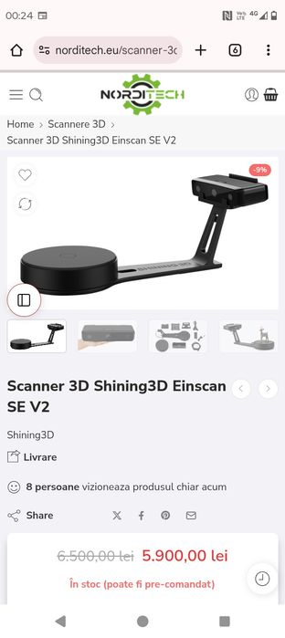 Scaner 3D Einscan Nou