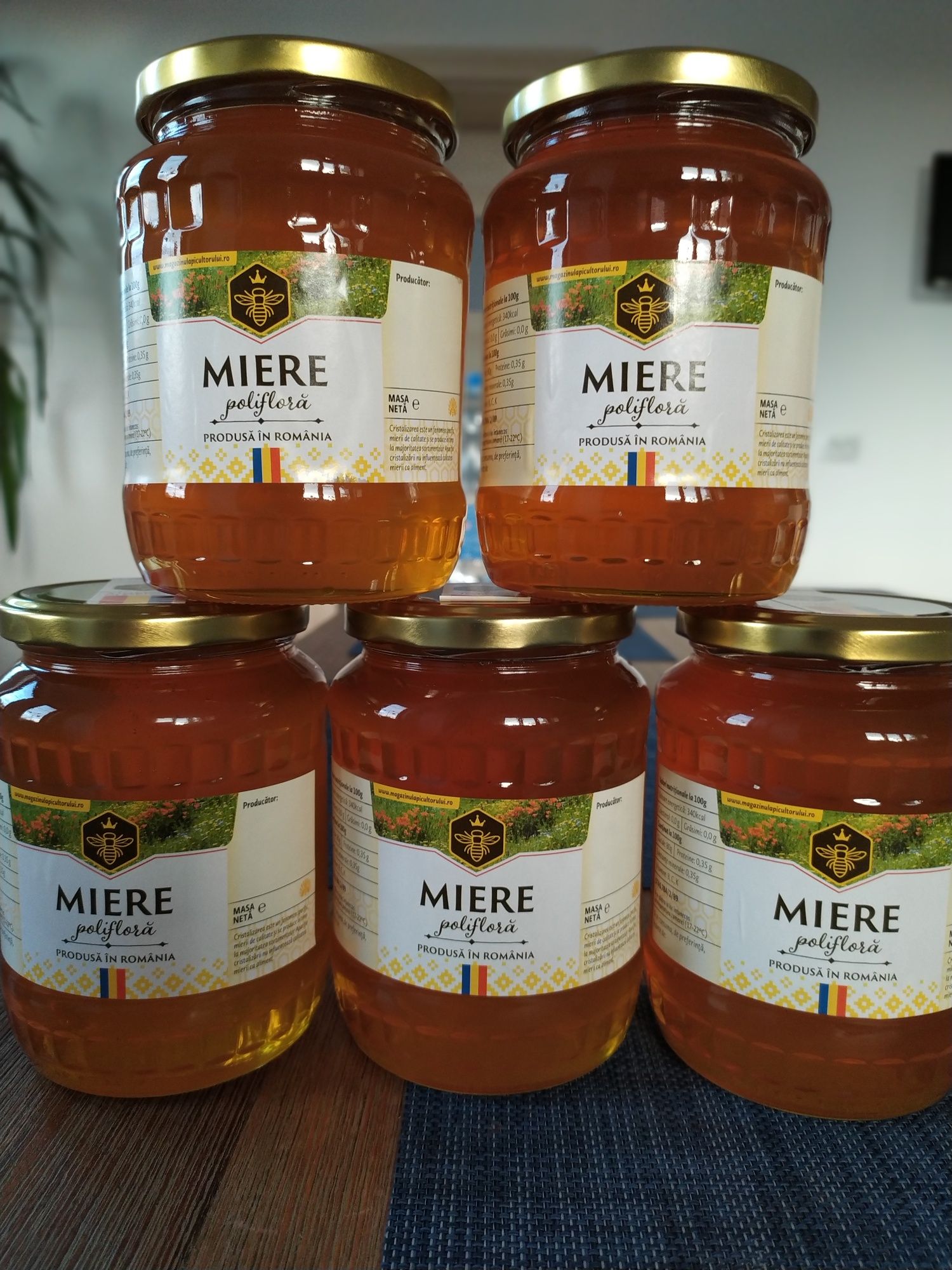 Miere poliflora 100% naturală producție 2022- 35 lei