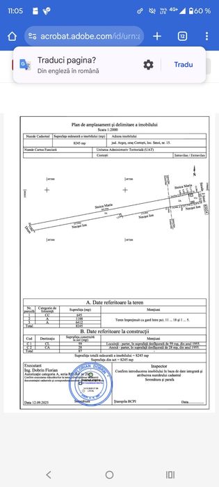 Unic Proptietar vând teren intravilan și extravilan cu suprafață 8245