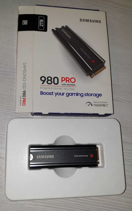 NVMe SSD Samsung 980 PRO 2TB с радиатором для PS5, PC
