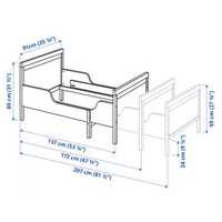 Pachet  : Cadru pat extensibil si somieră de la IKEA