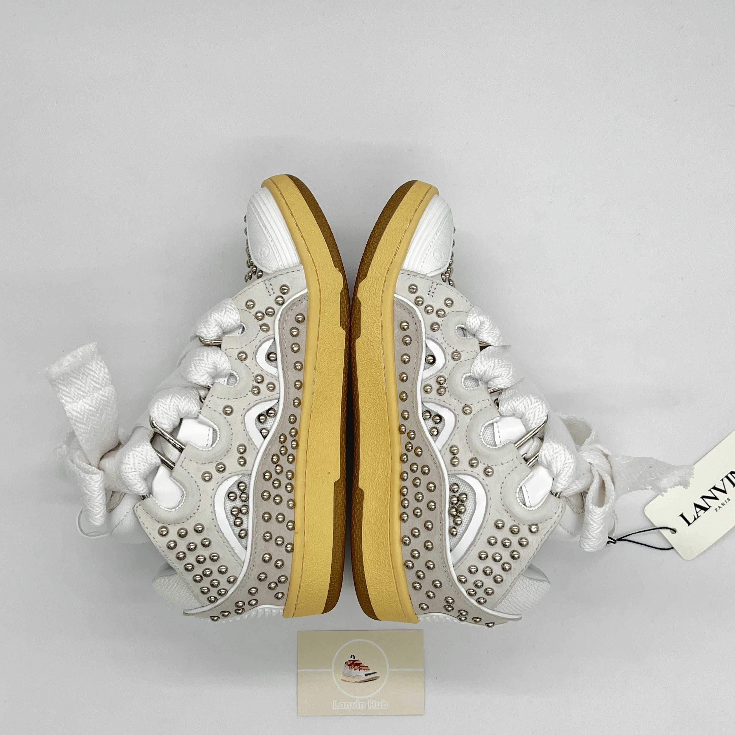 Lanvin Curb White Studs