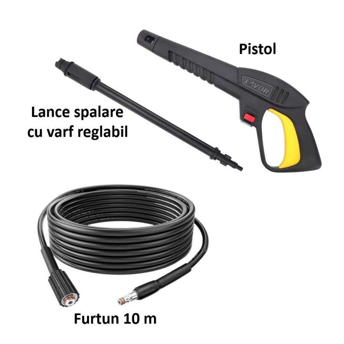 Set pistol lance spalare si furtun Parkside si Lavor